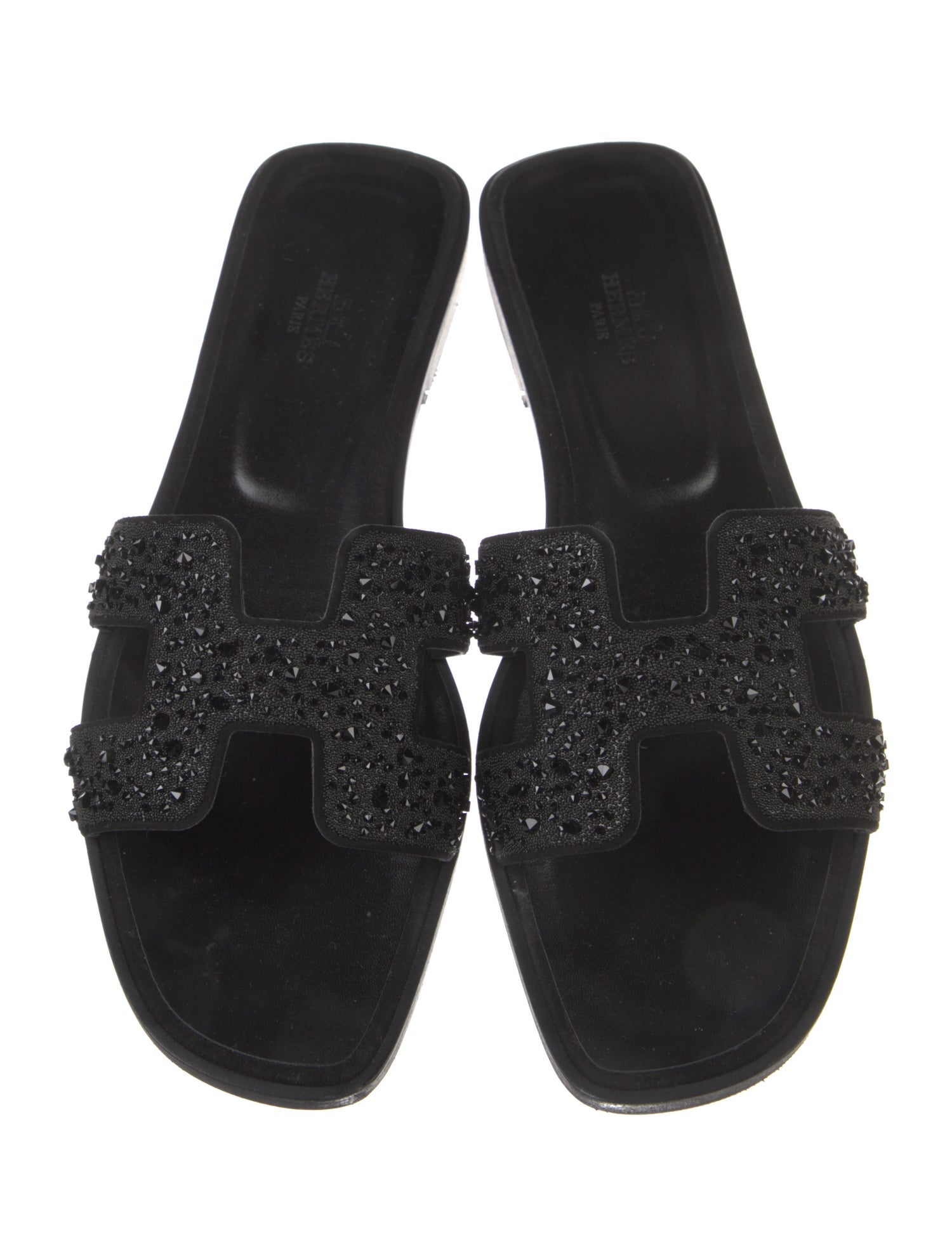 Hermès Oran Leather Slides